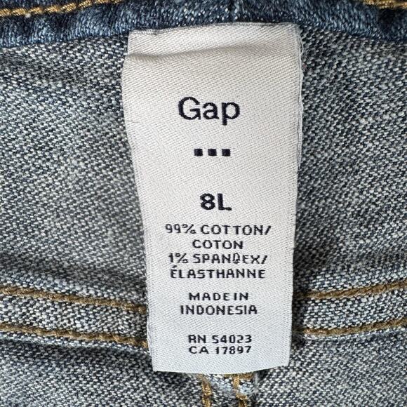 Gap Jeans Womens 8L Blue Essential Fit Dark Wash Stretch Straight Leg Mid Rise - Picture 10 of 14